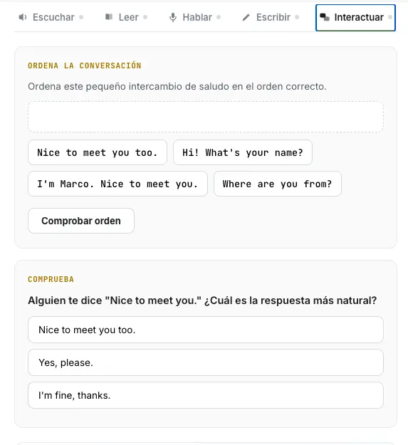 Ordenamiento de conversación